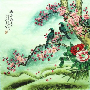 chinese peonies and birds for friendship 2